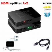 HDMI сплитер с усилвател, поддържа 4K Резолюции и 3D, 1 вх