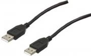 Кабел USB 2.0 A, черен, 1.8метра
