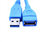 Кабел USB 3.0 A, USB А мъжки - USB А женски, син, 1.5метра
