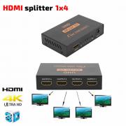HDMI Сплитер, 1 вход - 4 изхода, Full HD 1080P 3D, в комплект със захранване