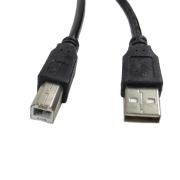 Кабел за принтер USB 2.0 A мъжки - USB B мъжки, силиконов, черен, 1.8метра