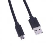 Кабел USB 2.0 A - Micro USB B, черен, висок клас, 1.5метра