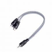 Аудио кабел разклонител на чинчове, високо качество, 2RCA женски -1RCA мъжки, 0.2метра, силиконов