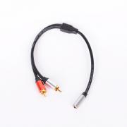 Аудио кабел разклонител 2RCA мъжки - Stereo Jack 3.5mm женски, високо качество,0.30 метра