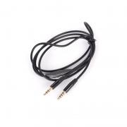 Аудио кабел Stereo Jack 3.5mm - 3.5mm, 4 pin за микрофон, позлатени конектори, 1метър, черен
