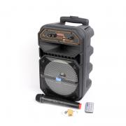 Караоке Тонколона 8" ND-6009, 1 безжичен микрофон, Bluetooth, FM радио, micro SD/USB/AUX, Светлинни ефекти, черна
