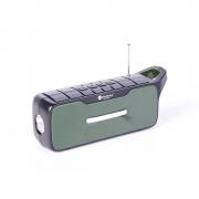 Bluetooth колонка NR-B5FMD, TWS, Соларен панел, Фенер, FM радио, литиево-йонна батерия, слот за USB/micro SD CARD, зелена