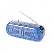 Bluetooth колонка NR-B6FMD , TWS, Фенер, FM радио, литиево-йонна батерия, слот за USB/micro SD CARD, син