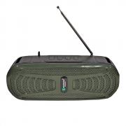 Bluetooth колонка NR-B6FMD, TWS,  Фенер, FM радио, литиево-йонна батерия, слот за USB/micro SD CARD, зелена