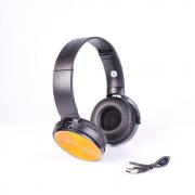 Безжични слушалки 450BT, Bluetooth, MP3 плеър, вграден микрофон, Цвят: черен с оранжево