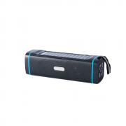 Bluetooth колонка LP-V31, Соларен панел, Фенер, LED, FM радио, литиево-йонна батерия, слот за USB/micro SD CARD, чернo-синя