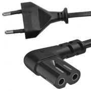 Захранващ кабел за касетофон 701, 2x0.75mm2, 90 градуса, 1.5метра