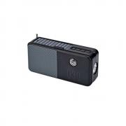 Bluetooth колонка SP MCE-030, Соларен панел, Фенер, FM радио, литиево-йонна батерия, слот за USB/micro SD CARD, сив