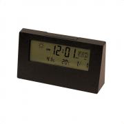 Часовник с Термометър 618F вътрешна температура,  Часовник, Аларма, черен