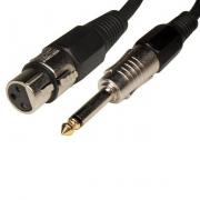 Микрофонен кабел Mono Jack 6.35мм - CANON (XLR), 5метра
