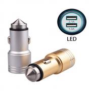 Зарядно за телефон C906, 12V/24V, 2100mA, USB