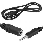 Аудио кабел удължител Stereo Jack 3.5mm мъжки - 3.5mm женски, 4PIN, 2метра