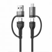 Кабел Type C 4 in1, към Type-C, iPhone, USB към Type-C, USB към iPhone, YOURZ M33