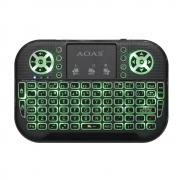 Мини клавиатура и мишка C-1001 Black wireless и Bluetooth LIGHT, Безжична, Mишка, Tъчпад, с подсветка, Черна
