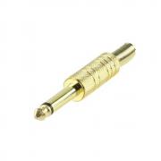 Конектор F-070, Mono jack 6.3mm мъжки, за монтаж към кабел