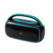 Bluetooth колонка P580, Соларен панел, Фенер, Дисплей, FM радио, литиево-йонна батерия, слот за USB/micro SD CARD, зелена