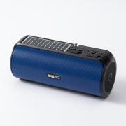 Bluetooth колонка 812, Соларен панел, FM радио, TWS, вградена батерия, USB/micro SD CARD, вградена батерия, синя
