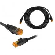 LAN Кабел UTP PATCH, с конектори RJ45, CAT6E, черен, 5 метра