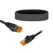 LAN Кабел UTP PATCH, с конектори RJ45, CAT6E, черен, 10 метра