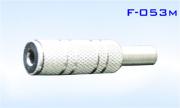 Конектор F-053M, Stereo jack 3.5mm женски, за монтаж към кабел, метален, сребрист