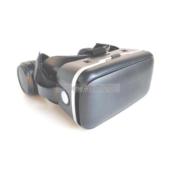 Очила за виртуална реалност VR BOX,  3D, със слушалки, корекции на фокус, Черни