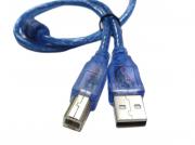 Кабел за принтер USB 2.0 A - USB B, син, 1.8метра