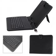 Калъф за таблет 8" инча с клавиатура, връзка-USB, еко кожа, черен, Tablet Jacket Spring+KBD 8" USB